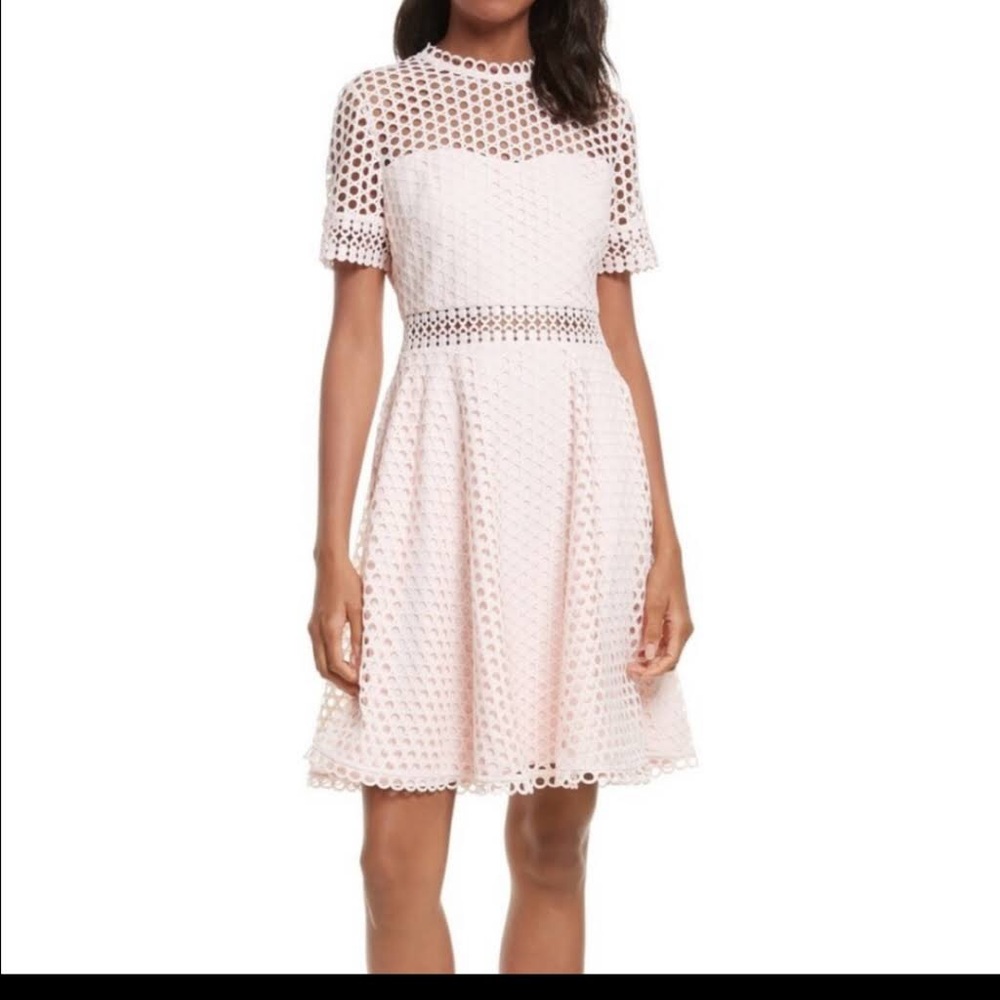 Ted Baker Pink Eyelet Dress